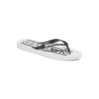 Quiksilver Java Wordmark Flip Flops - White / White / White