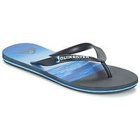 quiksilver molokaiholddown mens flip flops sandals shoes in grey