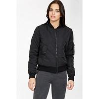 QUILTED NYLON BOMBER JACKET