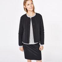 Quilted Weave Down Jacket - Black