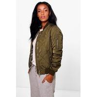 Quilted Bomber - khaki