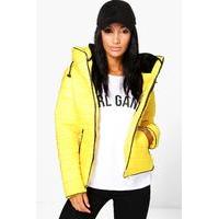 quilted padded jacket mustard