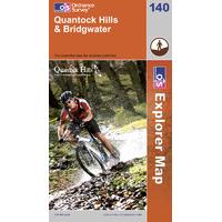 Quantock Hills & Bridgwater - OS Explorer Active Map Sheet Number 140