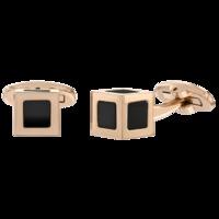 Quantum Cubus Rose Gold Plated Stainless Steel Cuff Links