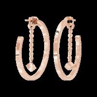 Quantum Cubus Rose Gold Plated Stainless Steel Earrings