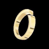Quantum Cubus Yellow Gold Plated Stainless Steel Ring