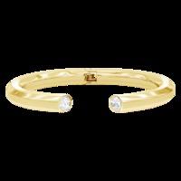 quantum cubus stainless steel white crystal hinged bangle