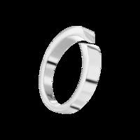 Quantum Cubus White Gold Plated Stainless Steel Ring