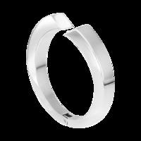 Quantum Cubus White Gold Plated Stainless Steel Bangle