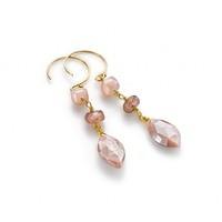 Quartz & Shell Drop Earrings