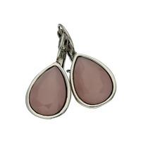 Qudo Pendant Drop Earrings With Rose Opal