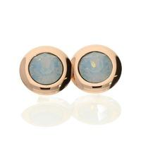 Qudo Stud Earrings with Blue Crystals