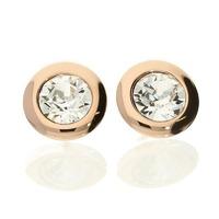 Qudo Stud Earrings with Clear Crystals