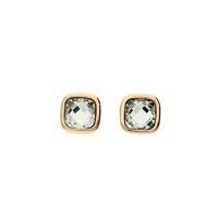 qudo estella small rose gold studs crystal