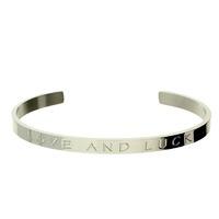 Qudo Casone Bangle Silver Love And Luck