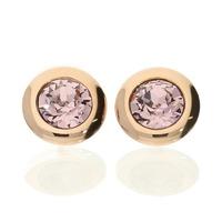 Qudo Stud Earrings with Light Amethyst Crystals