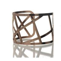 qudo bangle rose gold stainless steel novara