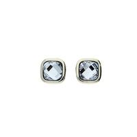 Qudo Estella Small Silver Studs Air Blue