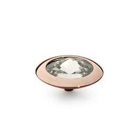 Qudo Rose Gold Plated Silver Shade 16mm Ring Top 629827