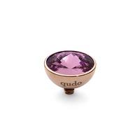 Qudo Rose Gold Amethyst 11.5mm Ring Top 627914