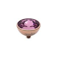 Qudo Rose Gold Amethyst 13mm Ring Top 628374