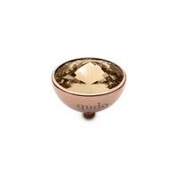 qudo rose gold plated light colorado topaz 13mm ring top 628376