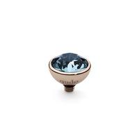 Qudo Rose Gold Plated Denim Blue 10mm Ring Top 627445