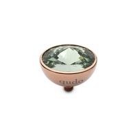 Qudo Rose Gold Plated Chrysolite 13mm Ring Top 628386