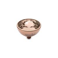 Qudo Rose Gold Plated Light Peach 13mm Ring Top 628379