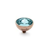 Qudo Rose Gold Plated Light Turquoise 11.5mm Ring Top 627926