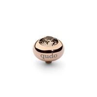 Qudo Rose Gold Plated Silk 10mm Ring Top 628870