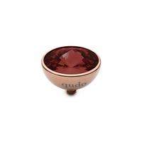 Qudo Rose Gold Plated Siam 13mm Ring Top 628373
