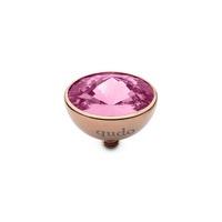 Qudo Rose Gold Plated Rose 13mm Ring Top 628383