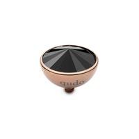 qudo rose gold plated jet hematite 13mm ring top 628380