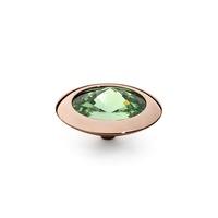 Qudo Rose Gold Plated Peridot 16mm Ring Top 629844