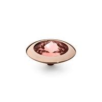 qudo rose gold plated light peach 16mm ring top 629849