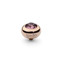 Qudo Rose Gold Plated Light Rose 10mm Ring Top 628851