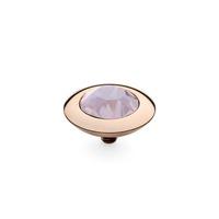 Qudo Rose Gold Plated Rose Water Opal 13mm Ring Top 629346