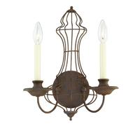 qzlaila2 2 light rustic antique bronze wire wall light