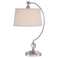 QZ/JENKINS/TL PN Jenkins 1 Light Polished Nickel Table Lamp with Shade