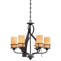 QZ/KYLE6 Kyle 6 Light Imperial Bronze Chandelier with Onyz Shades