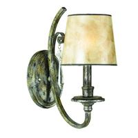 QZ/KENDRA1 1 Light Mottled Silver & Crystal Drop Wall Light