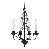 QZ/LAILA4A 4 Light Rustic Antique Bronze Wire Chandelier