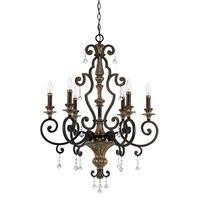 qzmarquette6a 6 light crystal drop heirloom chandelier