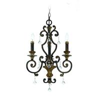 QZ/MARQUETTE3 3 Light Crystal Drop Heirloom Chandelier