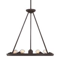 QZ/THEATERROW6WT 6 Light Western Bronze Hanging Pendant