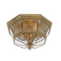 qznewburyf newbury 3 light polished brass flush mount ceiling light