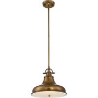 QZ/EMERY/P/M WS Emery Ceiling Pendant Light In Weathered Brass