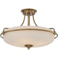 QZ/GRIFFIN/SFMWS Griffin 4 Light Semi-Flush Ceiling Light In Weathered Brass