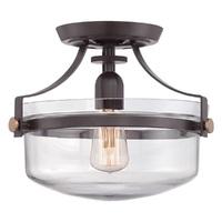 qzpennstatf wt penn station semi flush ceiling light in western bronze